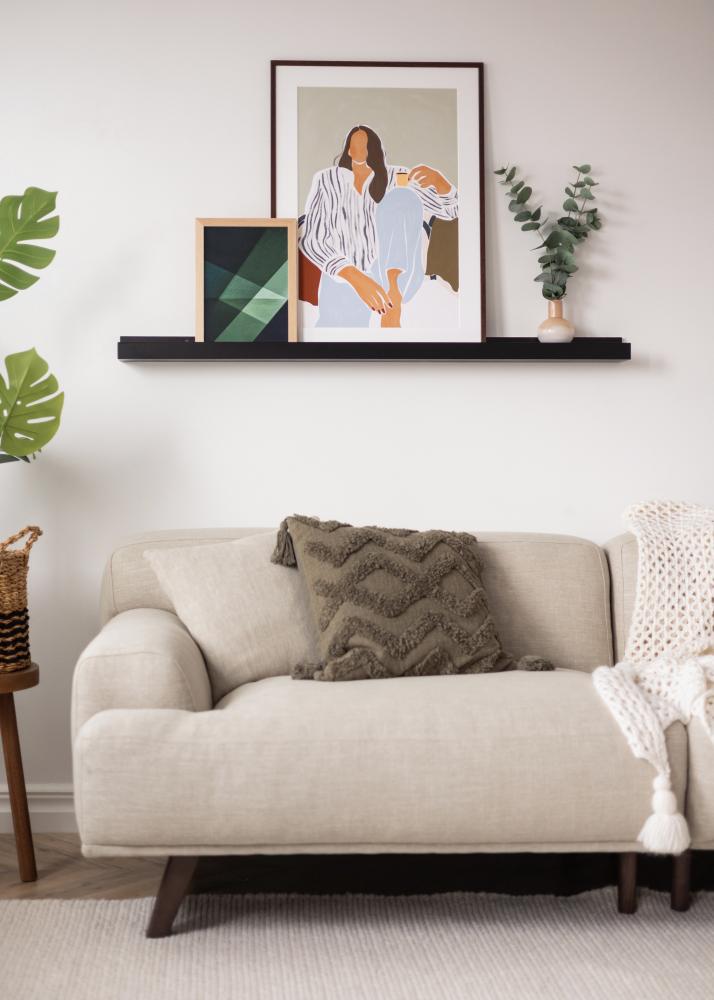 KAILA Poliță pentru Tablouri Neagră 130 cm