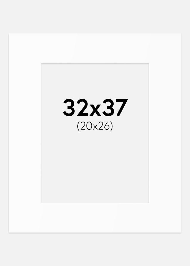 Paspartu Alb Standard (Miez Alb) 32x37 cm (20x26)