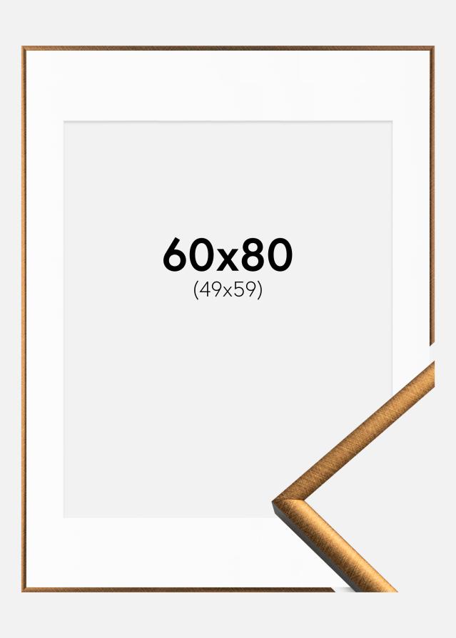 Ramă New Lifestyle Bronz 60x80 cm - Paspartu Alb 50x60 cm