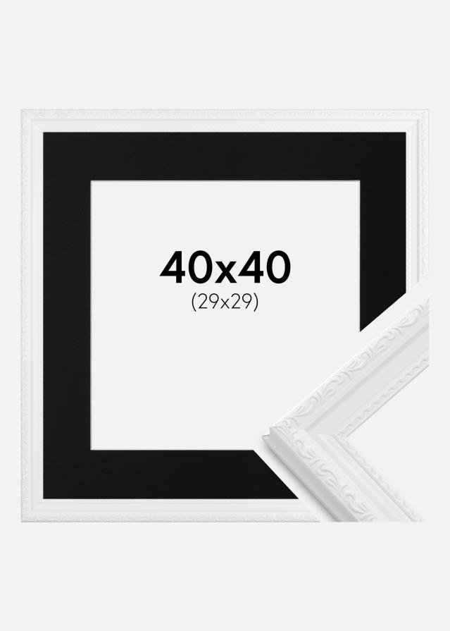 Ramă Abisko Alb 40x40 cm - Paspartu Negru 30x30 cm