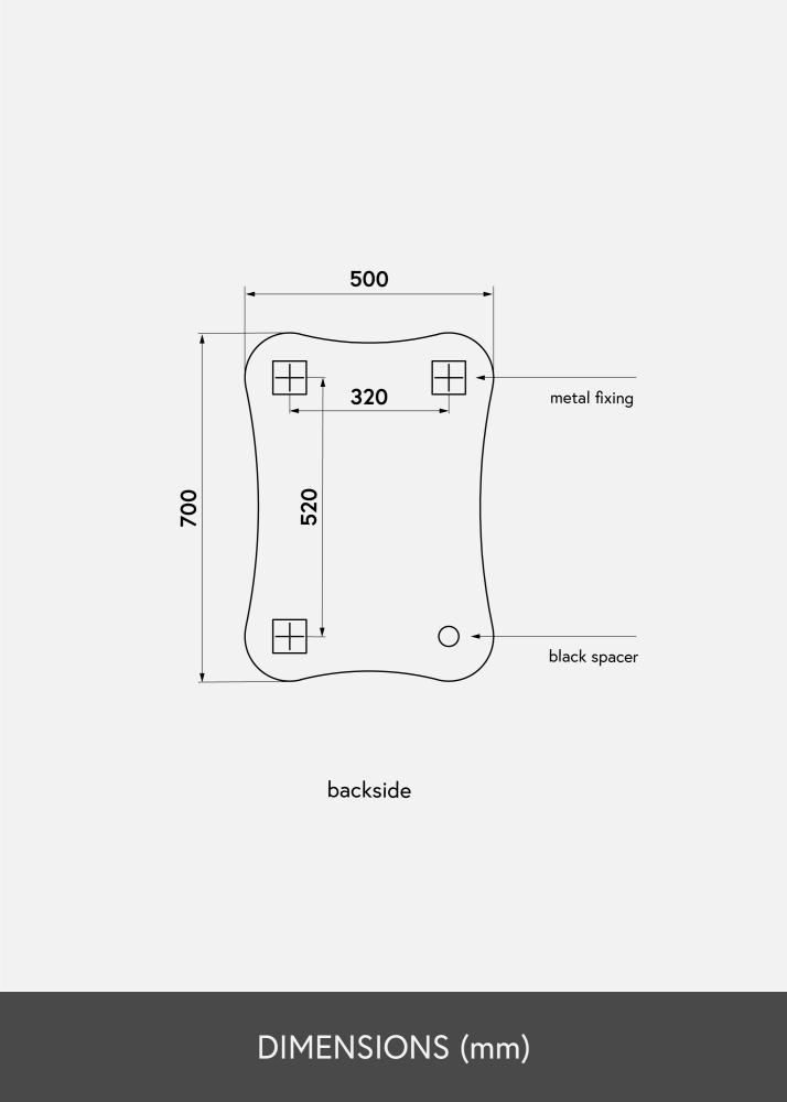 KAILA Oglindă Concave 50x70 cm