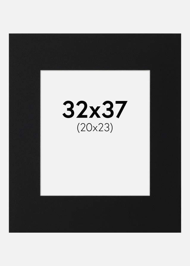 Paspartu Negru Standard (Miez Alb) 32x37 cm (20x23)