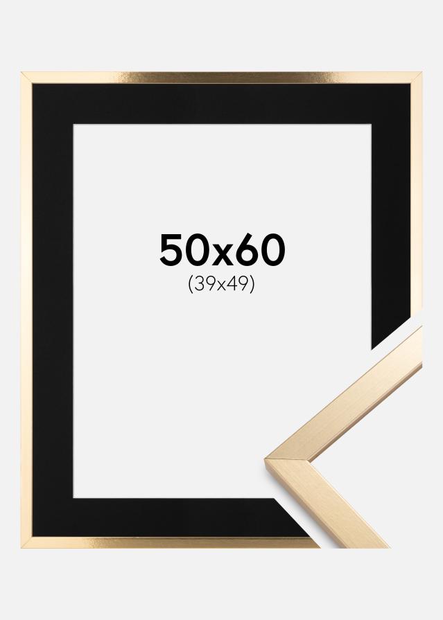 Ramă Trendy Auriu 50x60 cm - Paspartu Negru 40x50 cm