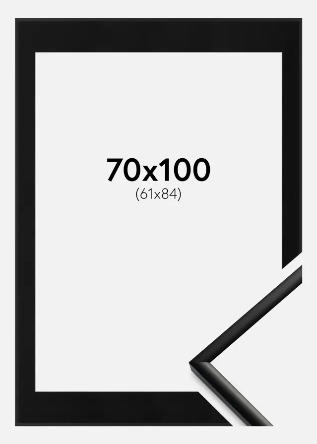 Ramă New Lifestyle Negru mat 70x100 cm - Paspartu Negru 62x85 cm