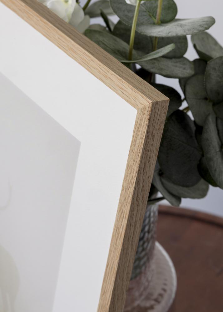 Ramă stejar îngust sticla acrilica 32x32 cm