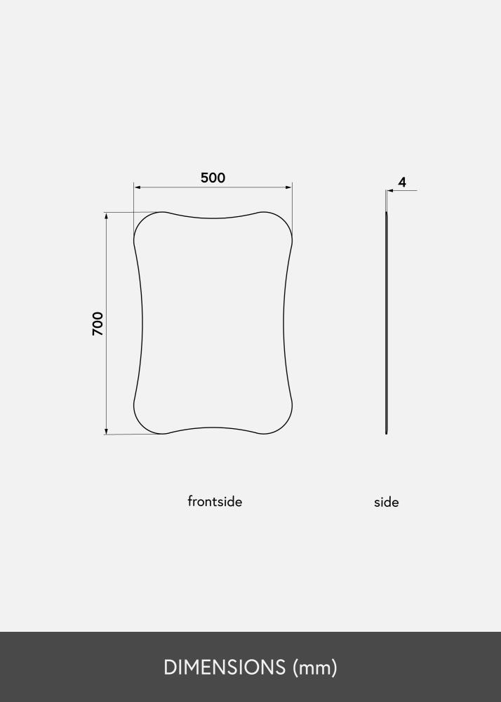 KAILA Oglindă Concave 50x70 cm