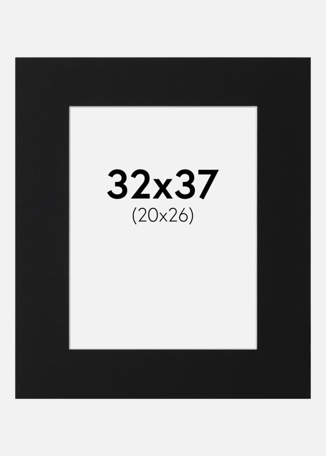 Paspartu Negru Standard (Miez Alb) 32x37 cm (20x26)