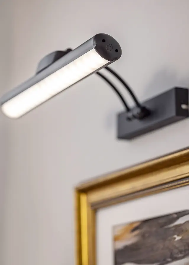 KAILA Lustru Lampă de Tablou cu Baterii 32 cm - Negru