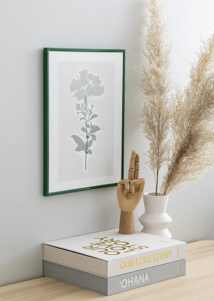 Ramă New Lifestyle Moss Green 30x40 cm - Paspartu Alb 21x29,7 cm (A4)