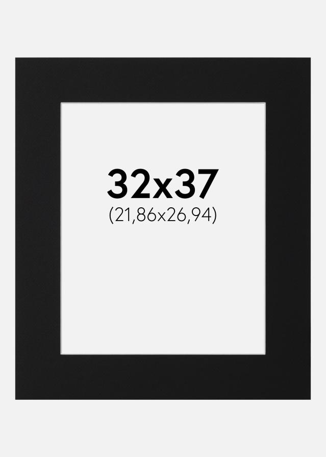 Paspartu Negru Standard (Miez Alb) 32x37 cm (21,86x26,94)