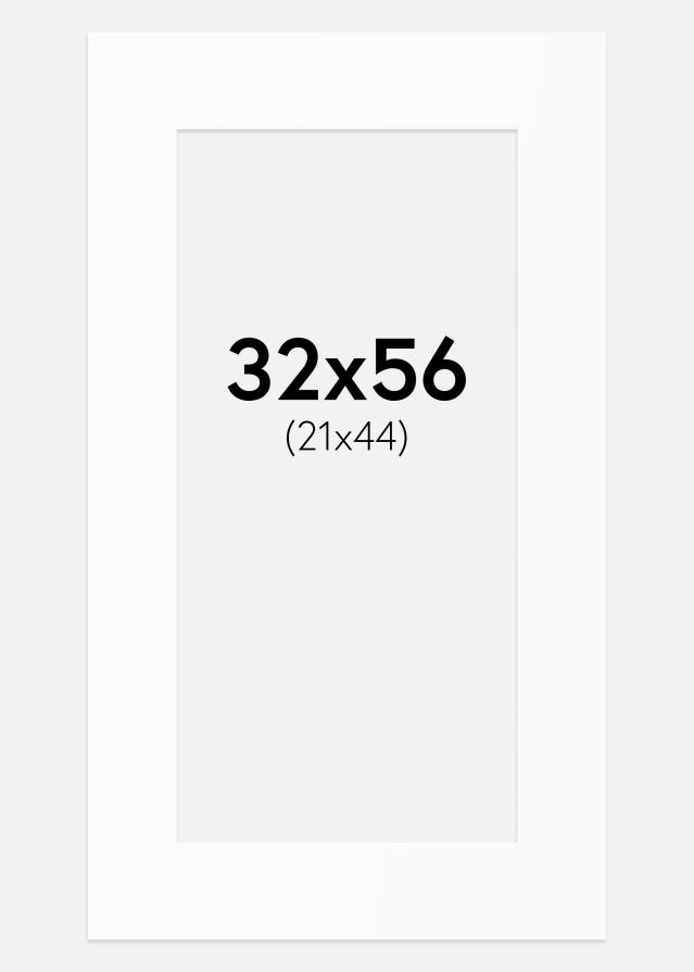 Paspartu Alb Standard (Miez Alb) 32x56 cm (21x44)