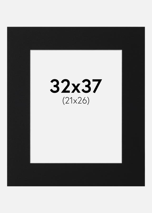 Paspartu Negru Standard (Miez Alb) 32x37 cm (21x26)
