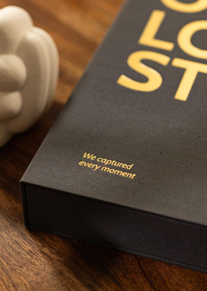 KAILA OUR LOVE STORY Black - Coffee Table Photo Album (60 Negre Pagini)