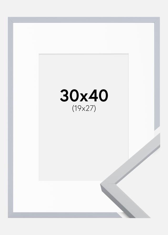 Ramă Oslo Alb 30x40 cm - Paspartu Alb 20x28 cm