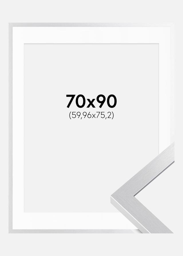 Ramă Selection Argintiu 70x90 cm - Paspartu Alb 24x30 inches