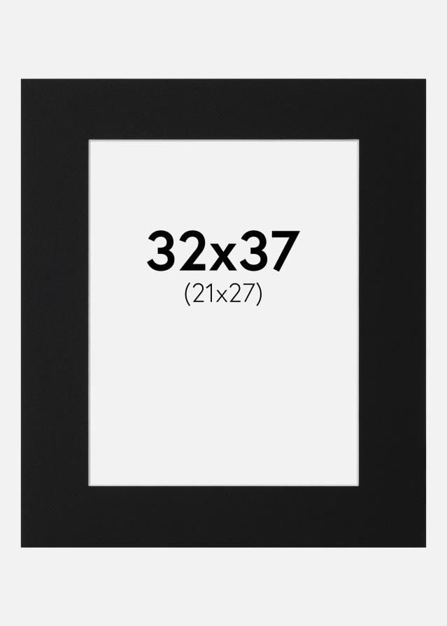 Paspartu Negru Standard (Miez Alb) 32x37 cm (21x27)