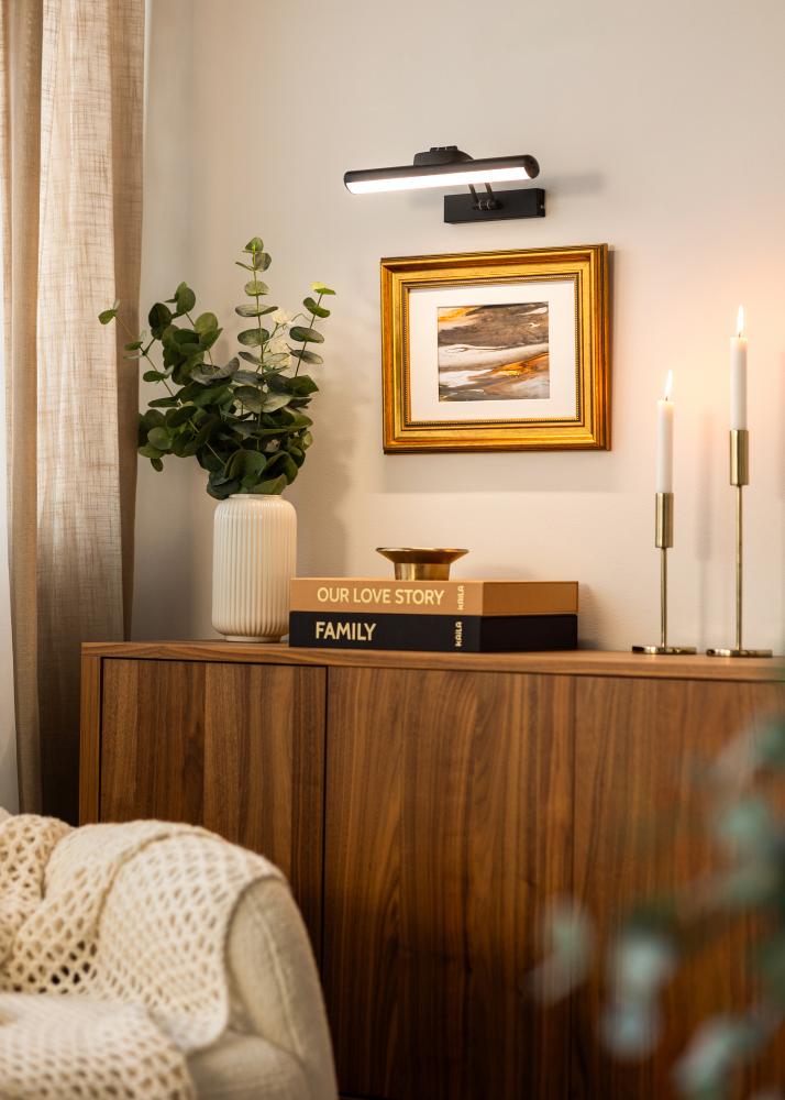 KAILA Lustru Lampă de Tablou cu Baterii 32 cm - Negru