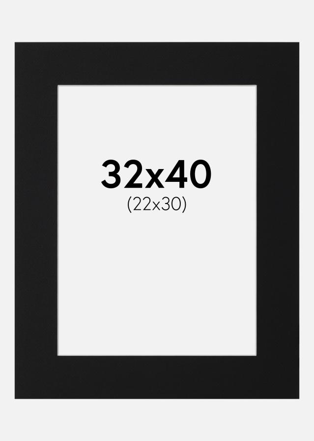 Paspartu Negru Standard (Miez Alb) 32x40 cm (22x30)
