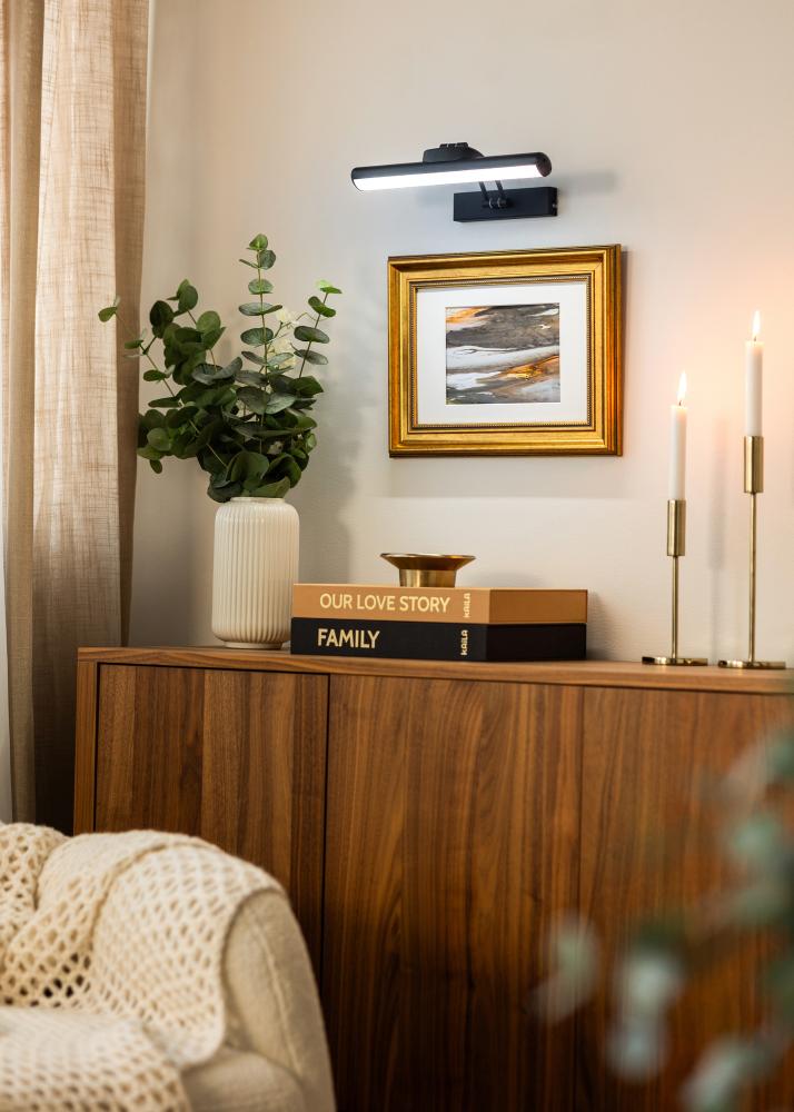 KAILA Lustru Lampă de Tablou cu Baterii 32 cm - Negru