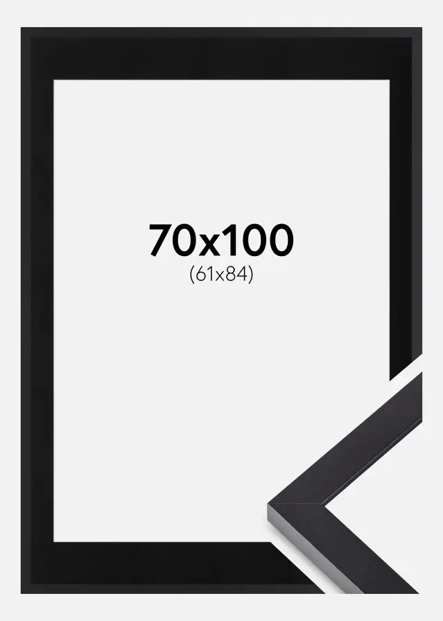 Ramă Selection Negru 70x100 cm - Paspartu Negru 62x85 cm