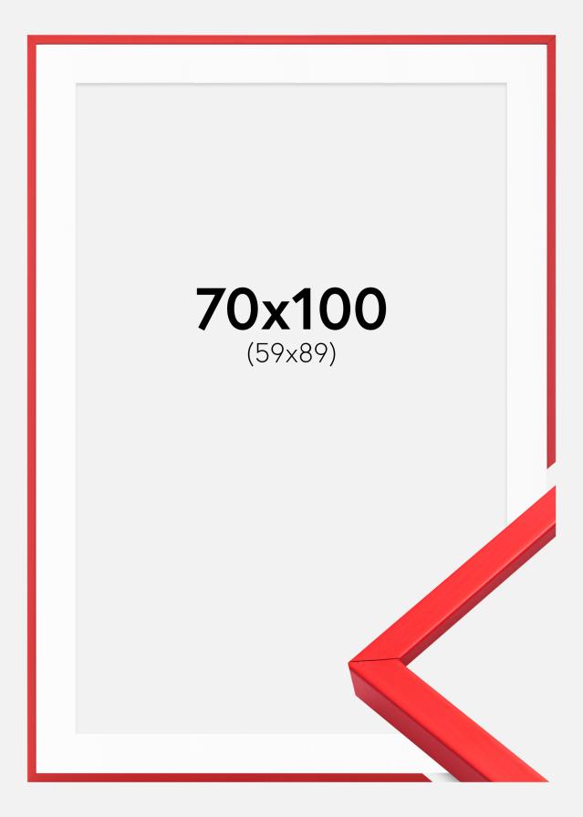 Ramă E-Line Roșu 70x100 cm - Paspartu Alb 60x90 cm