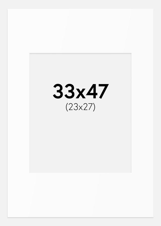 Paspartu Alb Standard (Miez Alb) 33x47 cm (23x27)