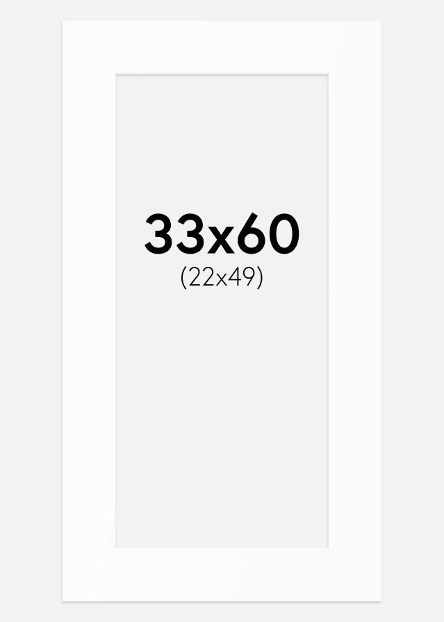 Paspartu Alb Standard (Miez Alb) 33x60 cm (22x49)