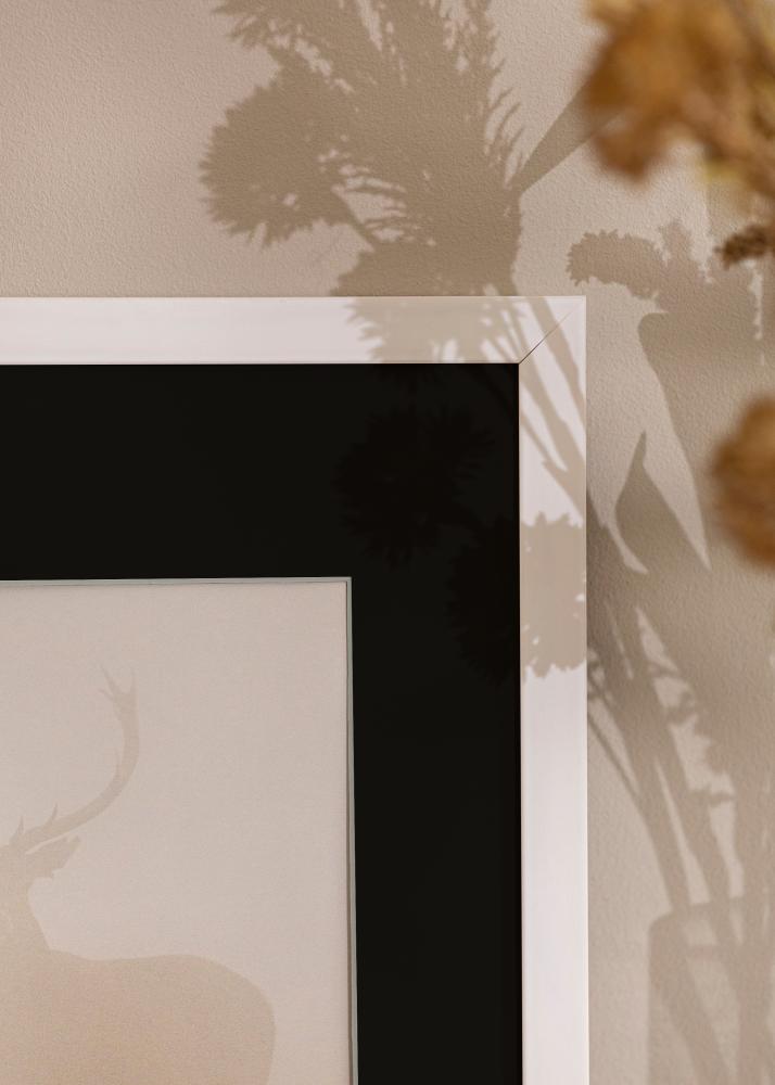 Ramă Stilată Alb 20x30 cm - Paspartu Negru 15x21 cm (A5)