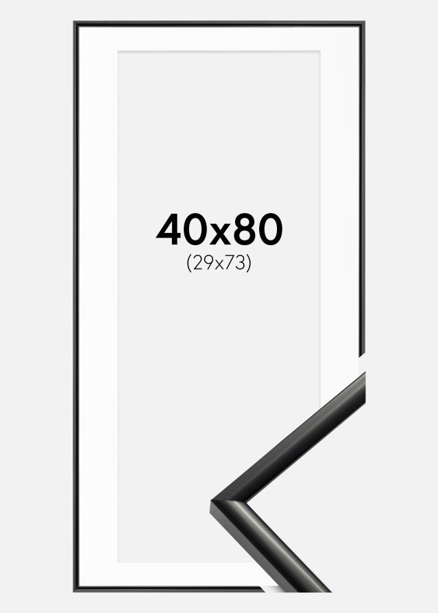Ramă New Lifestyle Negru 40x80 cm - Paspartu Alb 30x74 cm