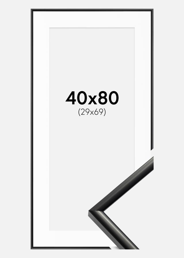 Ramă New Lifestyle Negru 40x80 cm - Paspartu Alb 30x70 cm