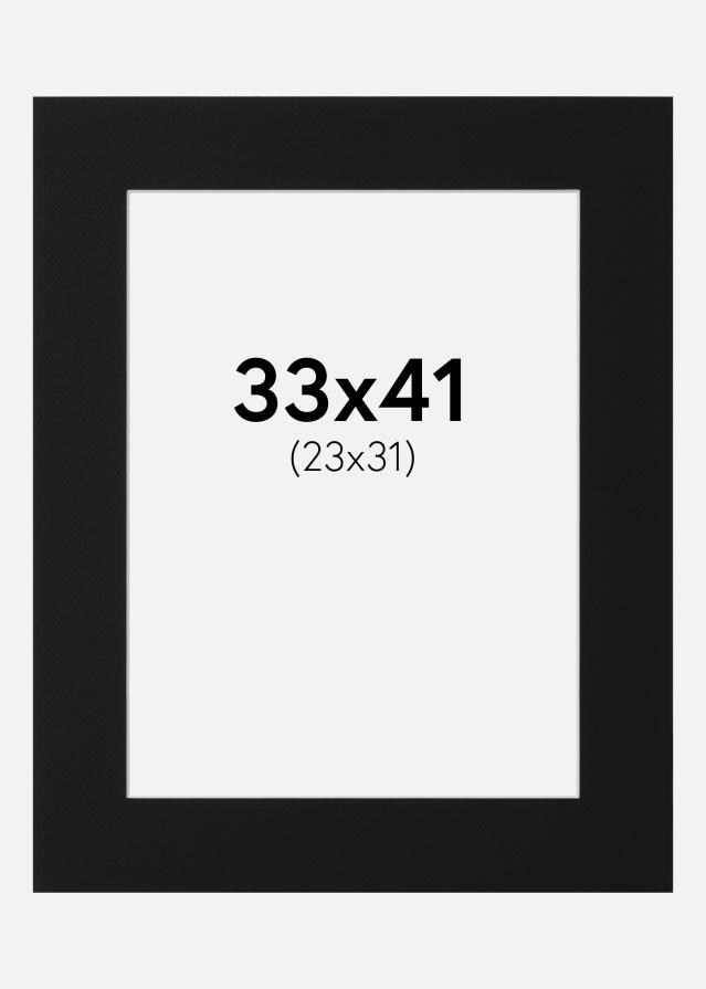 Paspartu Negru Standard (Miez Alb) 33x41 cm (23x31)