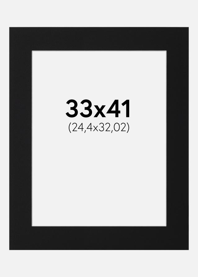 Paspartu Negru Standard (Miez Alb) 33x41 cm (24,4x32,02)