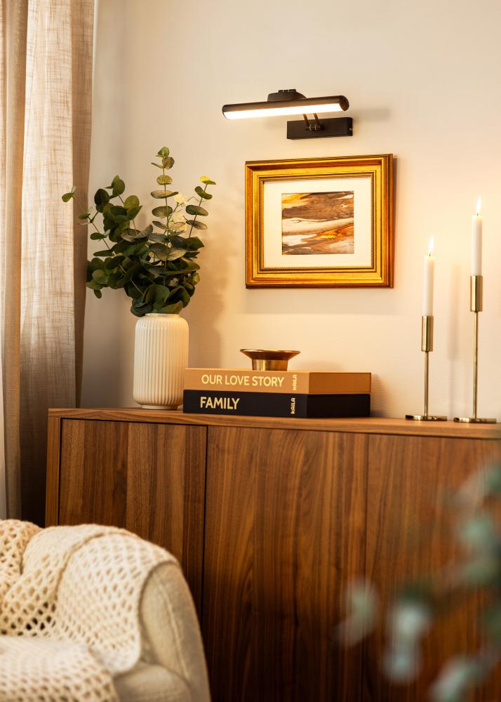 KAILA Lustru Lampă de Tablou cu Baterii 32 cm - Negru