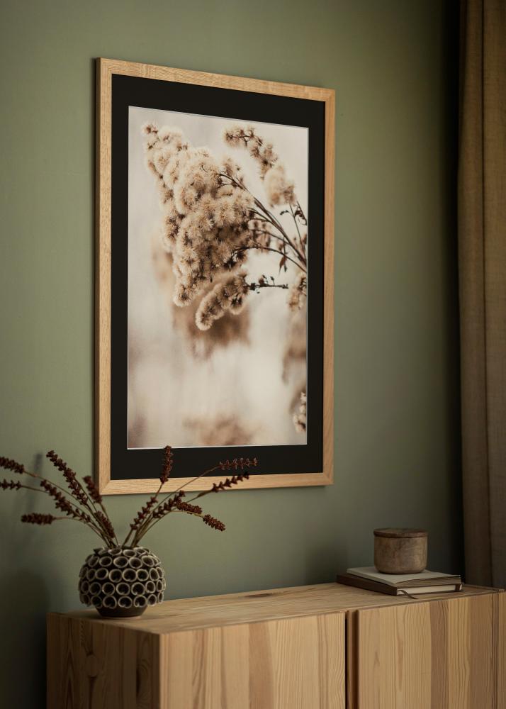 Ramă Trendline Stejar 30x40 cm - Paspartu Negru 20x28 cm