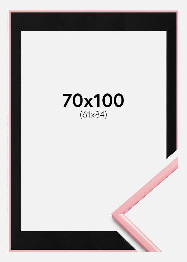 Ramă New Lifestyle Roz 70x100 cm - Paspartu Negru 62x85 cm