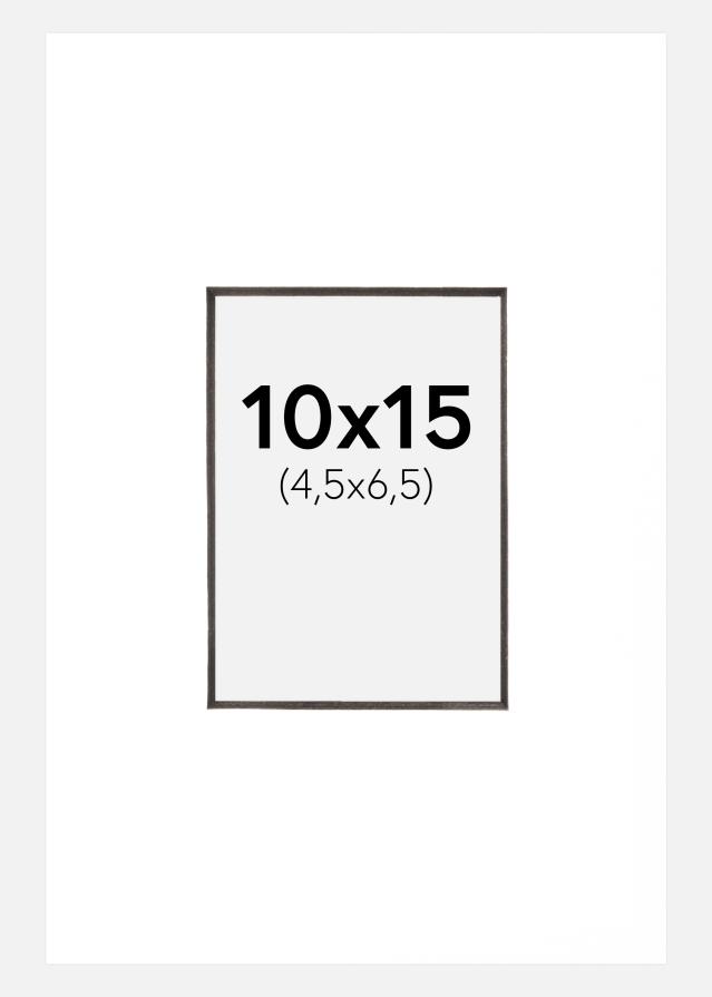 Paspartu Alb Margine neagră 10x15 cm (4,5x6,5 cm)