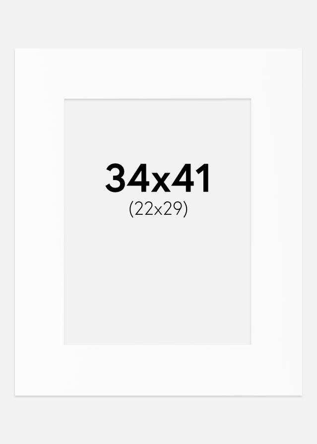 Paspartu Alb Standard (Miez Alb) 34x41 cm (22x29)