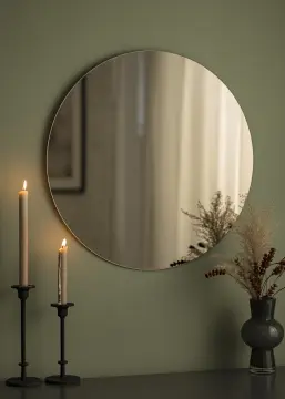 KAILA Rotund Oglindă Dark Bronze 60 cm Ø