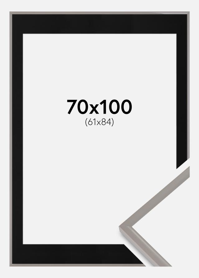 Ramă New Lifestyle Earth Grey 70x100 cm - Paspartu Negru 62x85 cm