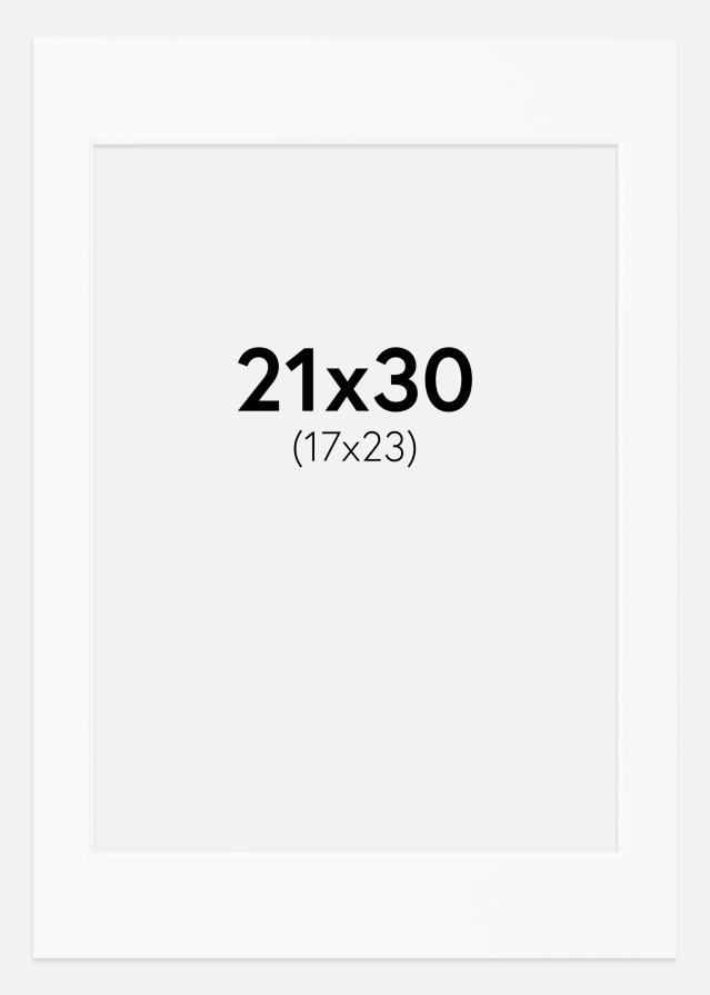 Paspartu Off-white Margine albă 21x30 cm (17x23)