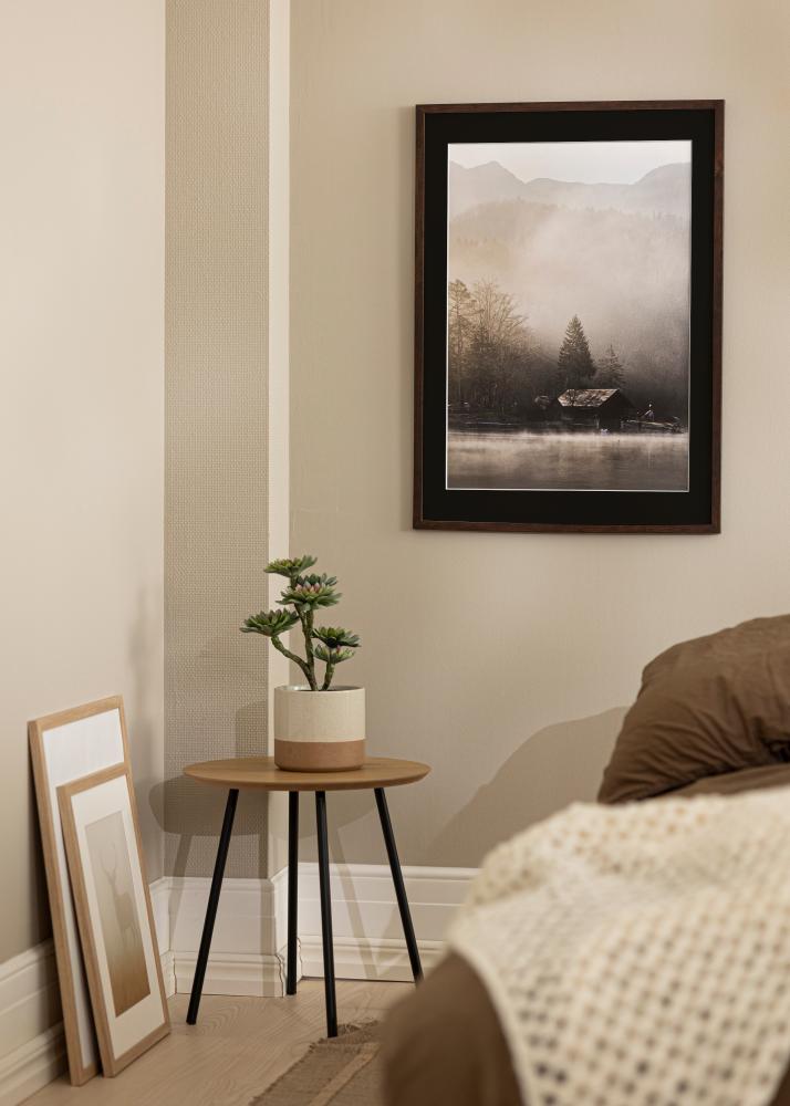 Ramă Trendy Nuc 20x25 cm - Paspartu Negru 14x18 cm