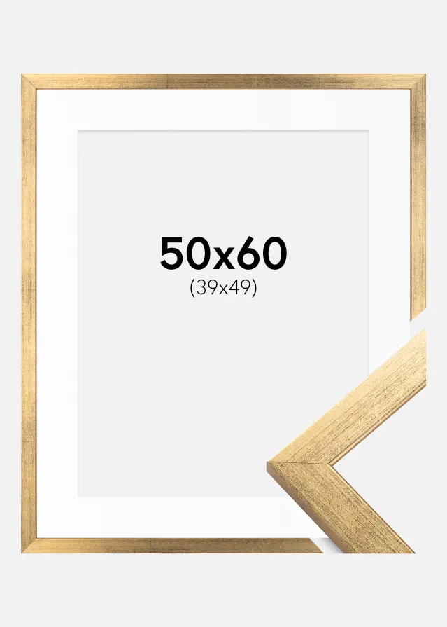 Ramă Stilată Auriu 50x60 cm - Paspartu Alb 40x50 cm