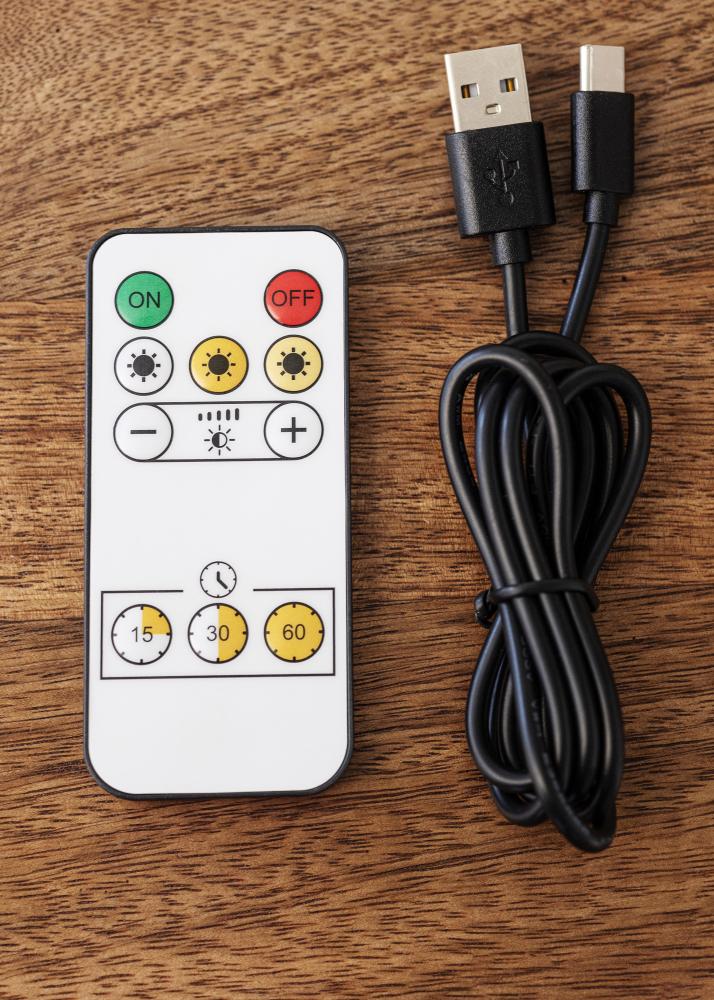 KAILA Lustru Lampă de Tablou cu Baterii 32 cm - Negru