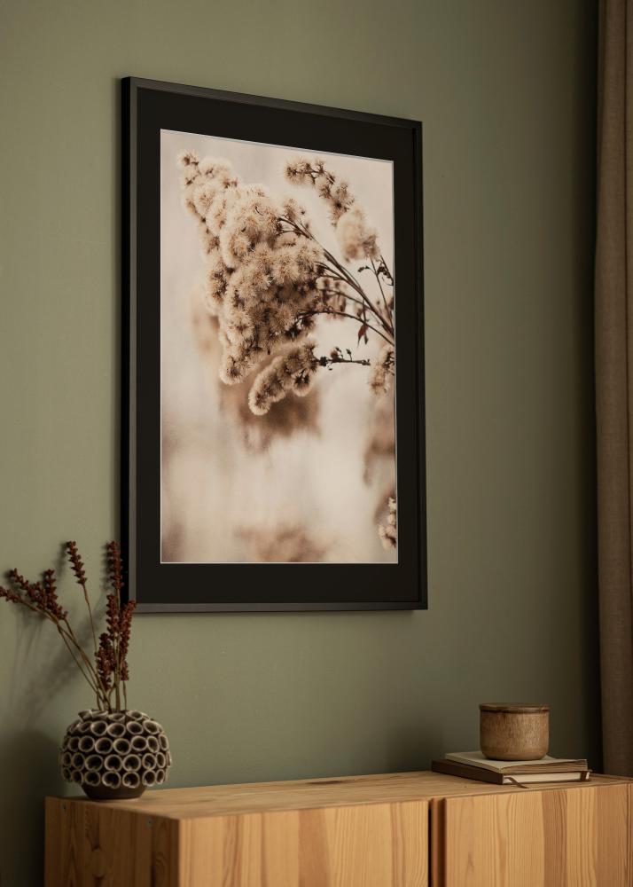 Ramă E-Line Negru 30x40 cm - Paspartu Negru 20x28 cm