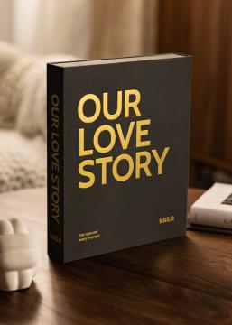 KAILA OUR LOVE STORY Black - Coffee Table Photo Album (60 Negre Pagini)