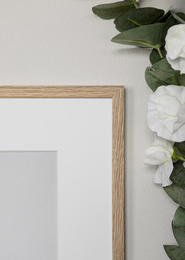 Ramă stejar îngust sticla acrilica 32x32 cm