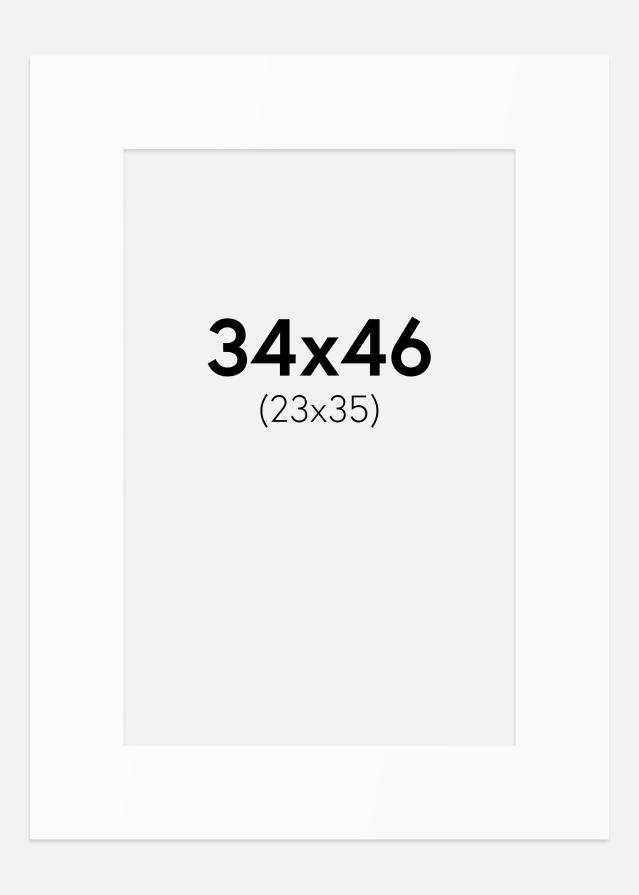 Paspartu Alb Standard (Miez Alb) 34x46 cm (23x35)