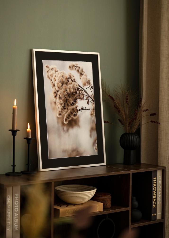 Ramă E-Line Alb 30x40 cm - Paspartu Negru 20x28 cm