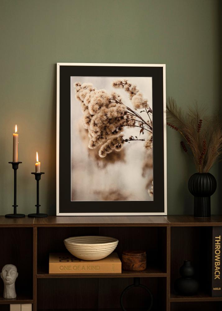 Ramă E-Line Alb 30x40 cm - Paspartu Negru 20x28 cm