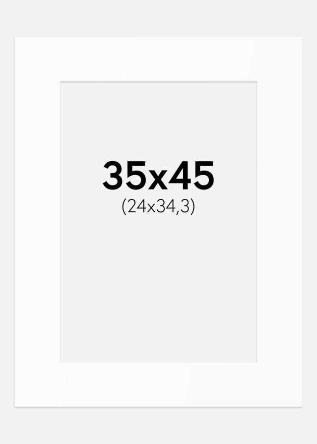 Paspartu Alb Standard (Miez Alb) 35x45 cm (24x34,3)